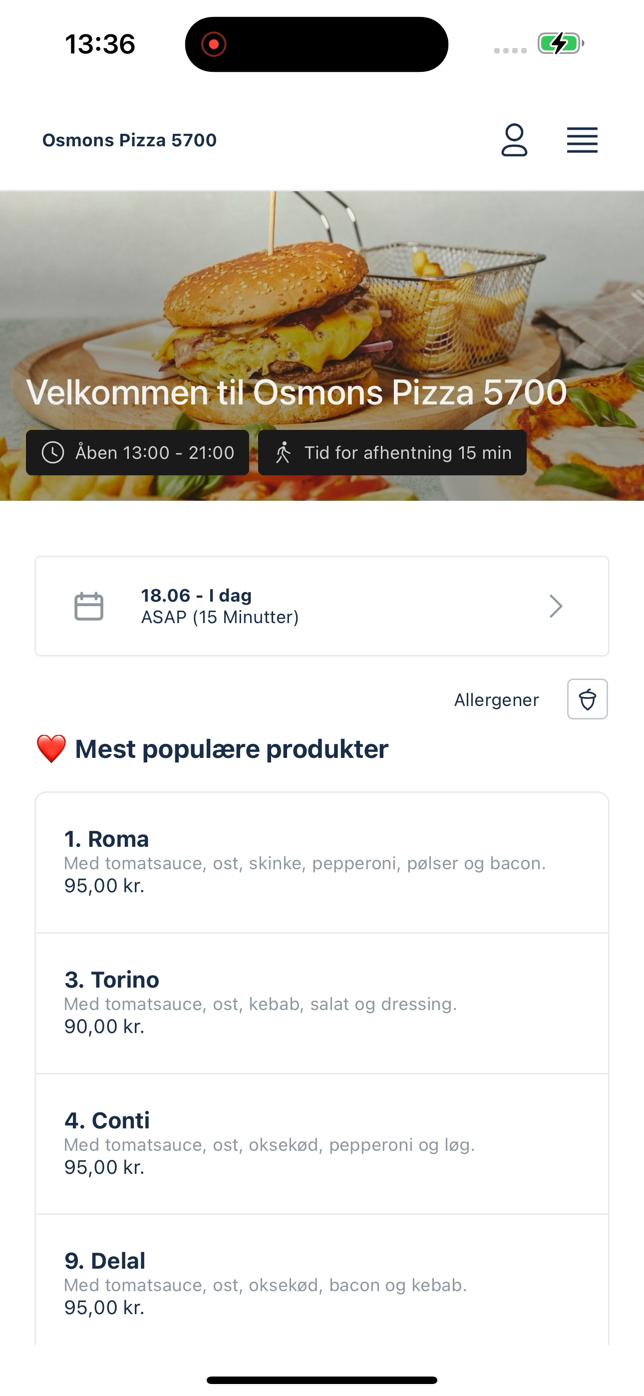 Osmons Pizza 5700 DK