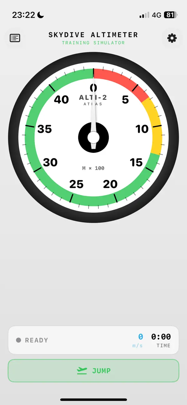 Screenshot #1 pour DropZone Altimeter Skydive Sim