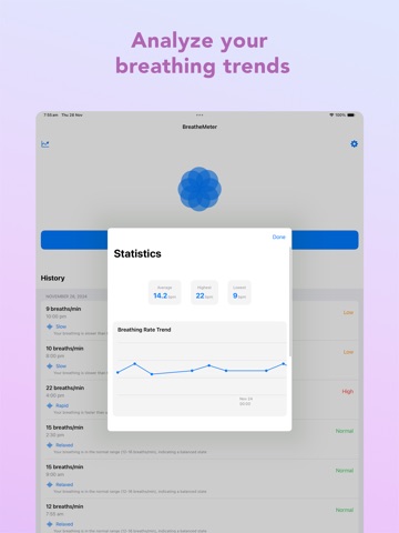BreatheMeter ipad screenshot 4