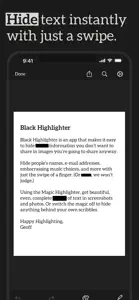 Black Highlighter: Censor Text screenshot #2 for iPhone