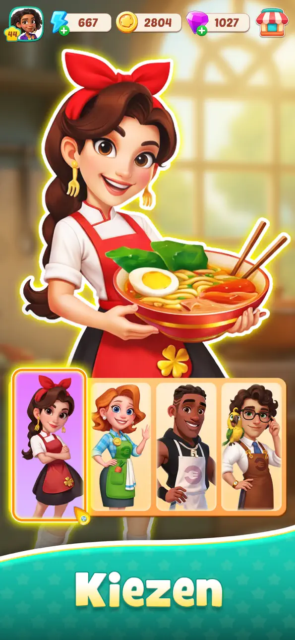 Foodstars: Merge & Cook iOS Mod IPA screenshot 1 - iOS game interface