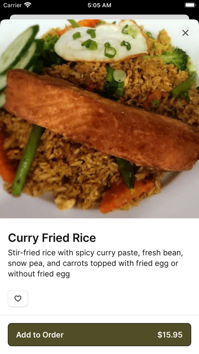 Honey's Bie Thai & Sushi iPhone screenshot 4 - Food & Drink app