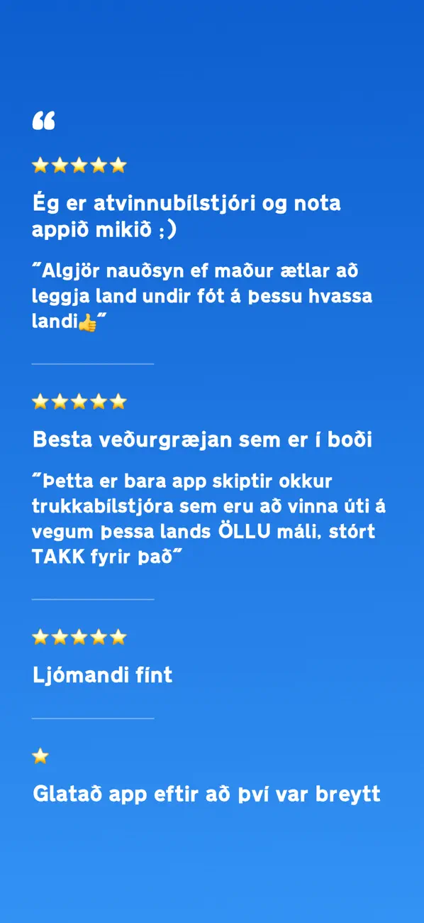 Screenshot #3 pour Veðrið - Veður á Íslandi