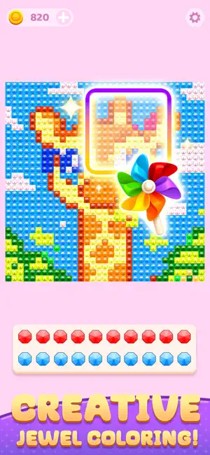 Jewel Coloring Puzzle Art screenshot 3