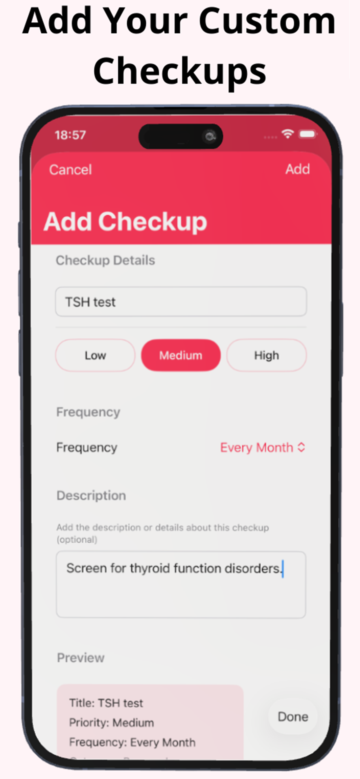 Ona: Health Checkup Tracker