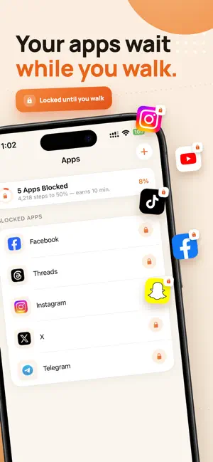 Walk to Unlock Apps: WalkFirst screenshot 2