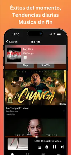 Captura de pantalla de Online Música Y Video Player en iPhone 4