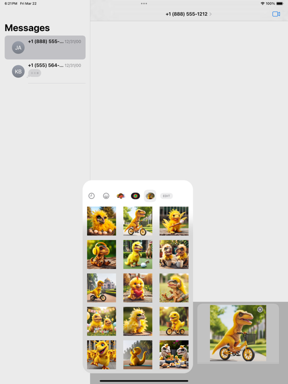 Screenshot #6 pour Happy Dinosaur Stickers Pack