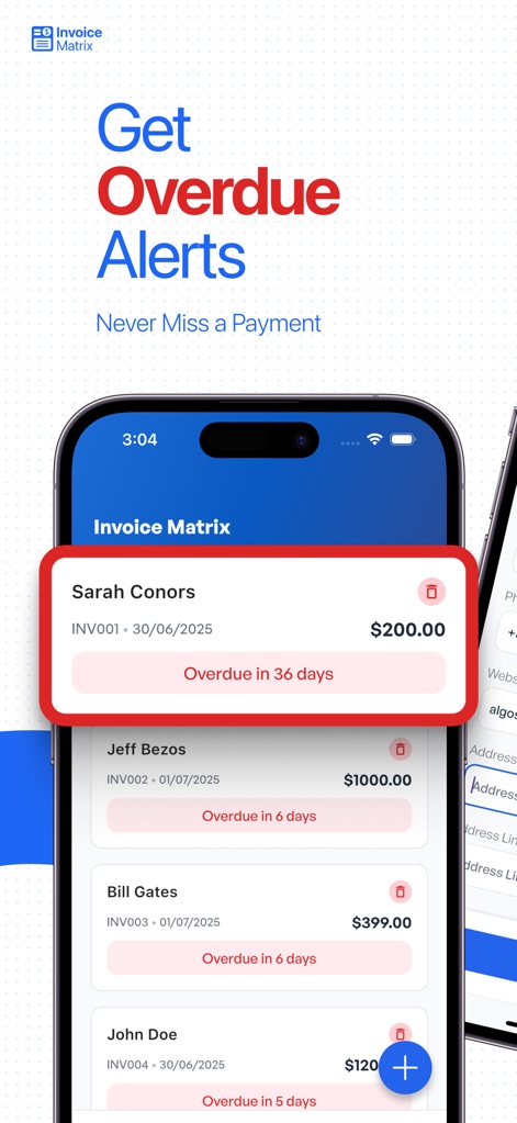 Invoice Matrix: PDF Invoices - Business App | MWM