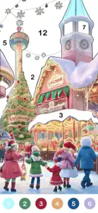 Christmas Color By Number Game screenshot #3 for iPhone