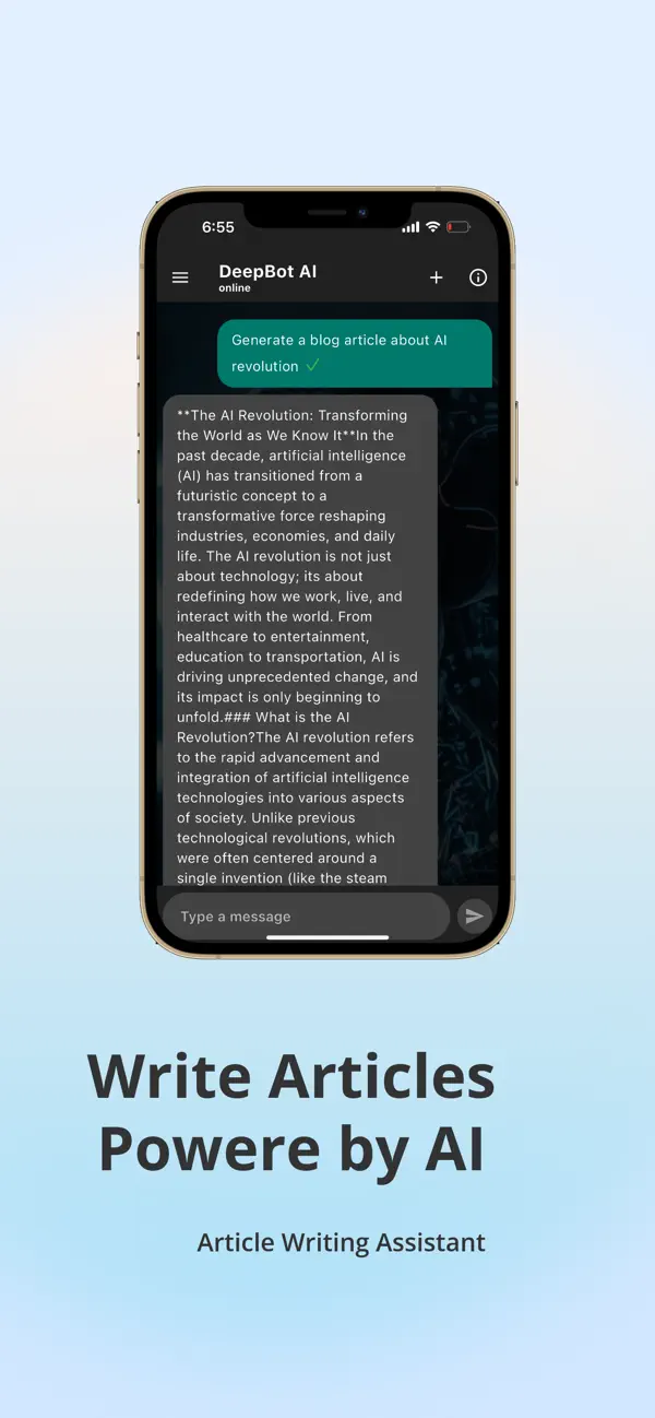 Screenshot #3 pour DeepBot - AI Chat Assistant