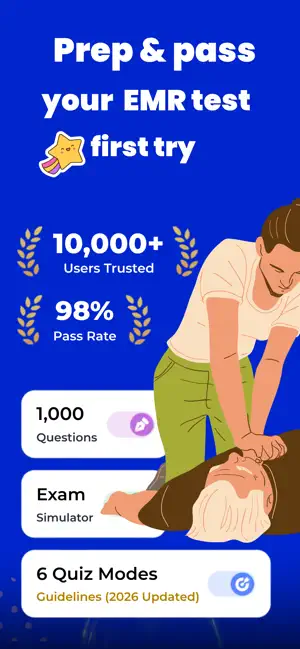 NREMT EMR Practice Test 2026 screenshot 1