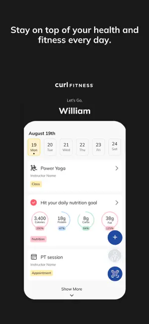Curl Fitness screenshot 2