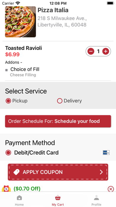 Pizza Italia - Restaurant Screenshot