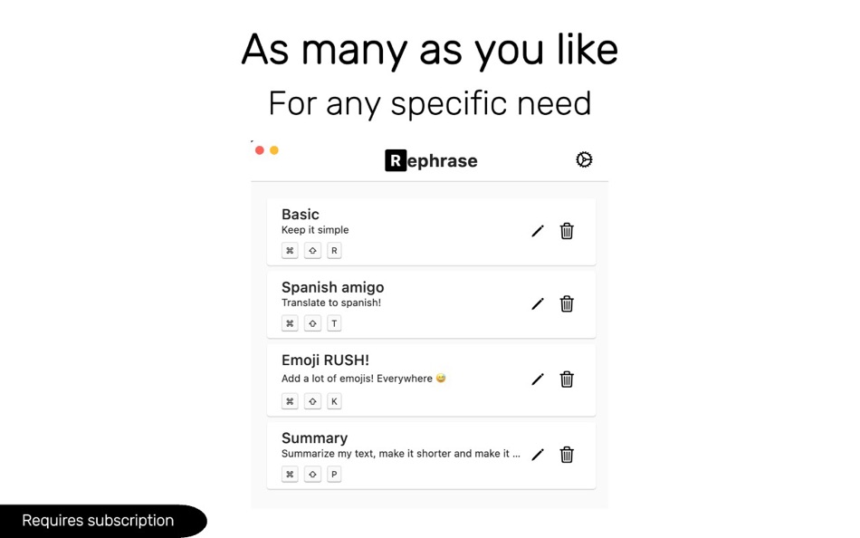 #4. Rephrase: AI Writing Support (macOS) 由: Albert Bolush
