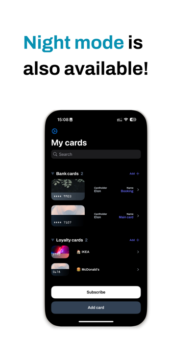 Card Holder: Store card wallet Screenshot