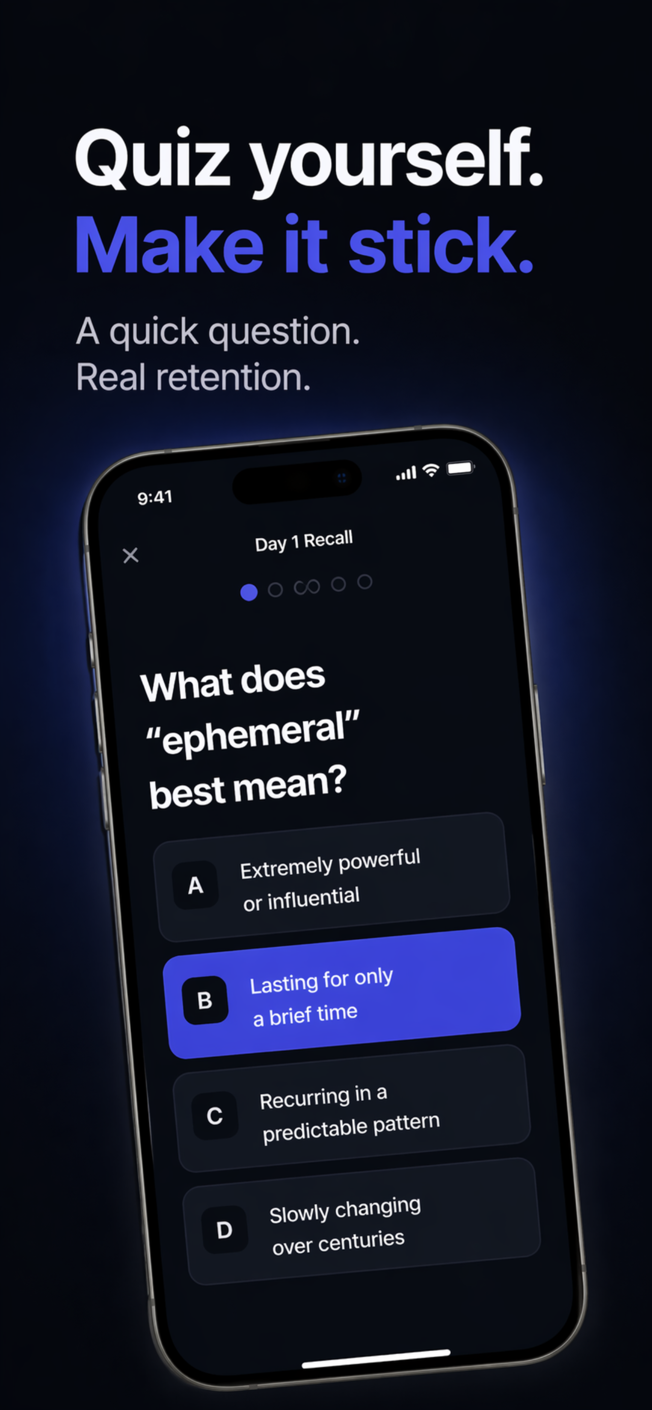 Recall - Learn Daily screenshot 2