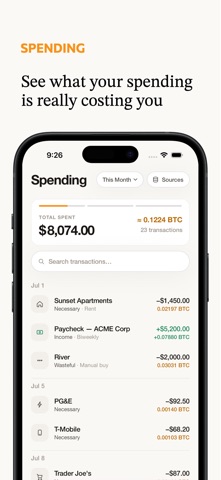 Compass: Bitcoin Finance App Screenshot 3 of 4