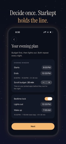 Starkept: Stop Night Scrolling skärmbild 6