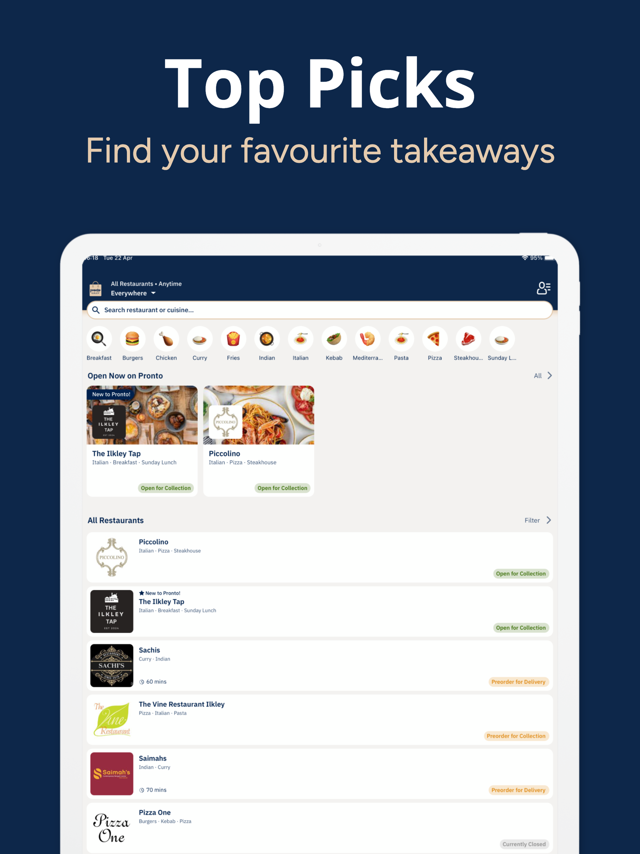 Pronto - Local food delivery