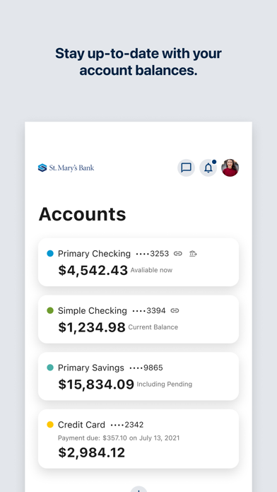 St. Mary's Bank Mobile Banking Screenshot