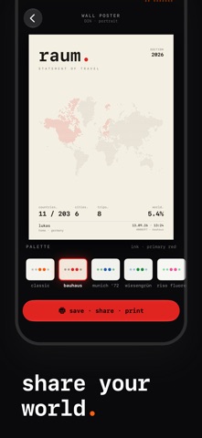 raum. map of countries visited screenshot 4