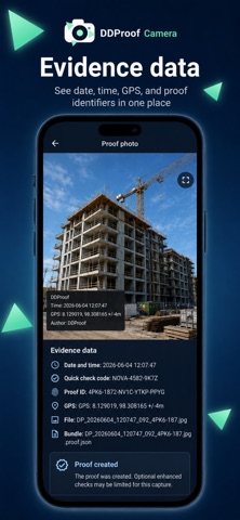 DDProof Camera screenshot
