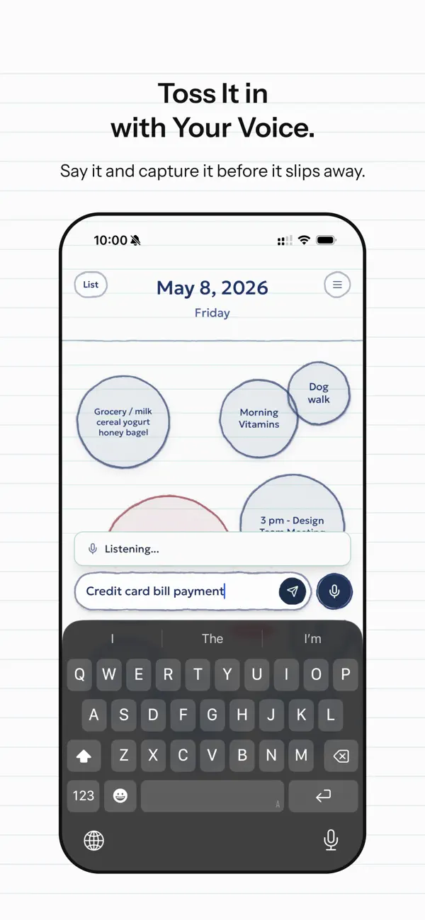Screenshot #3 pour bubbly: Your brain dumping app