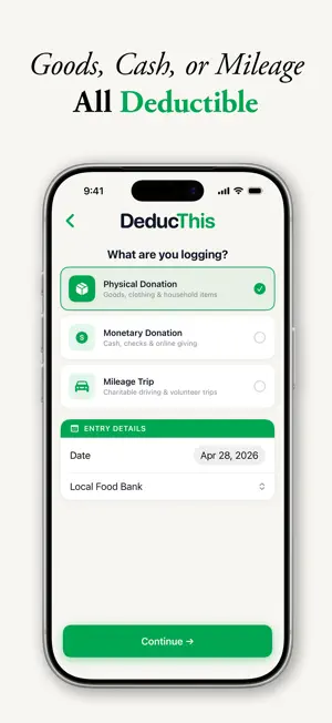 Donation Tracker: DeducThis screenshot 3