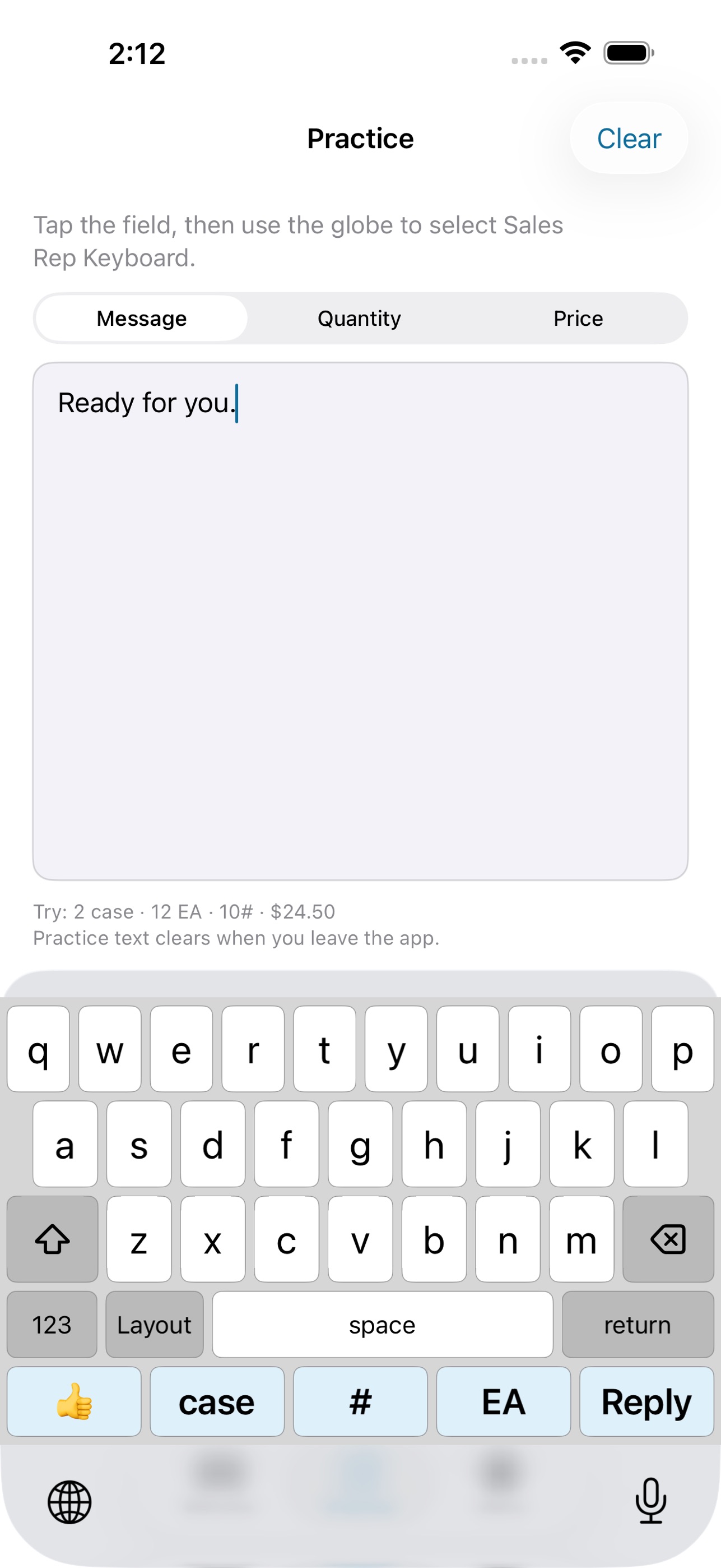 Screenshot 3 of Sales Rep Keyboard