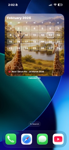 Calendar NG iPhone screenshot