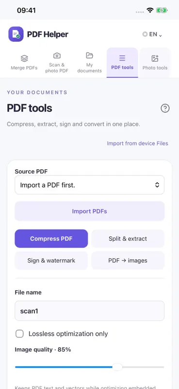 PDF Helper: Scan & Merge screenshot 3 of 4