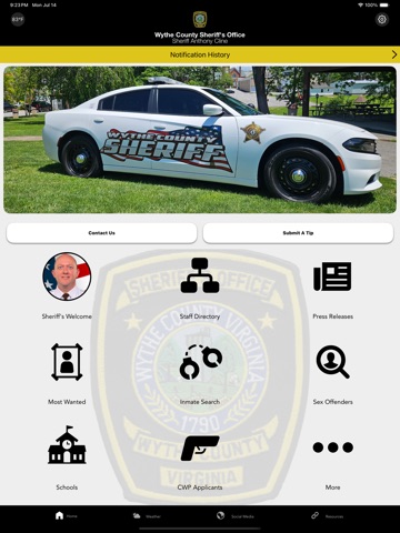 Wythe Co Sheriffs Office VA iPad screenshot