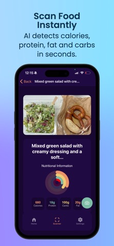 Caloi: Calorie Scanner iPhone screenshot