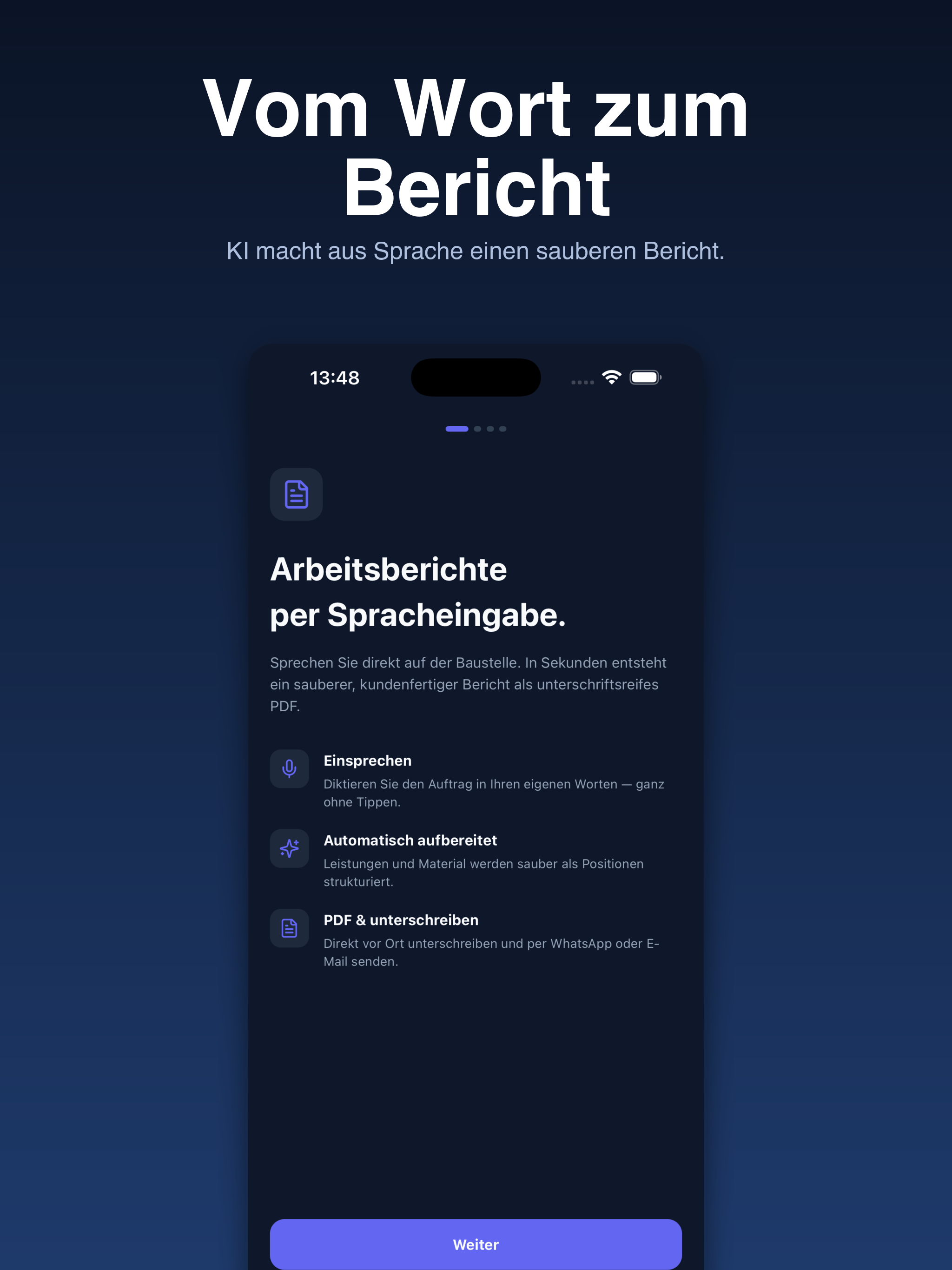 Arbeitsbericht screenshot 7