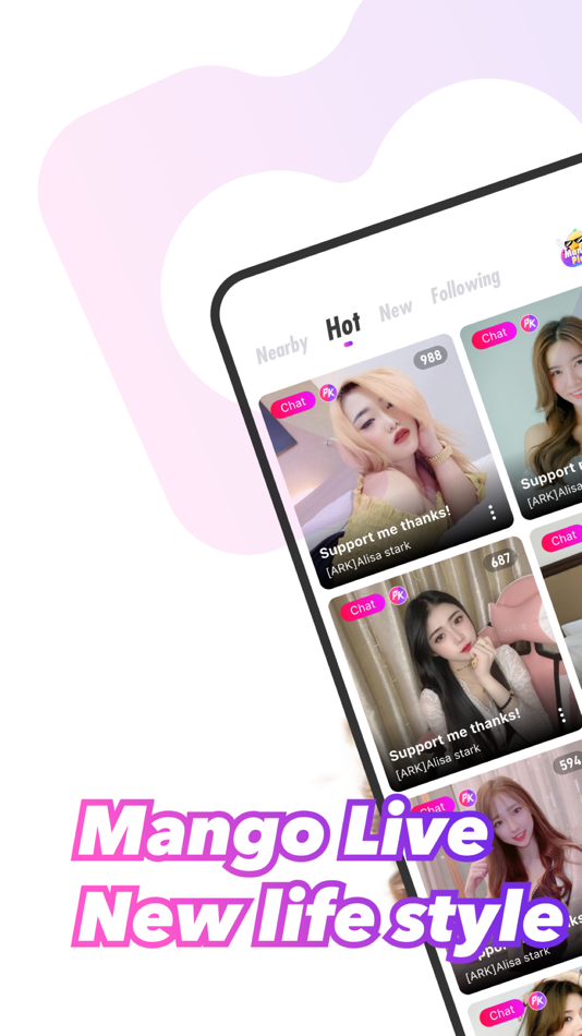 #1. Mango Live-Live Stream (iOS) 由: APPXYZ MOBILE COMPANY LIMITED