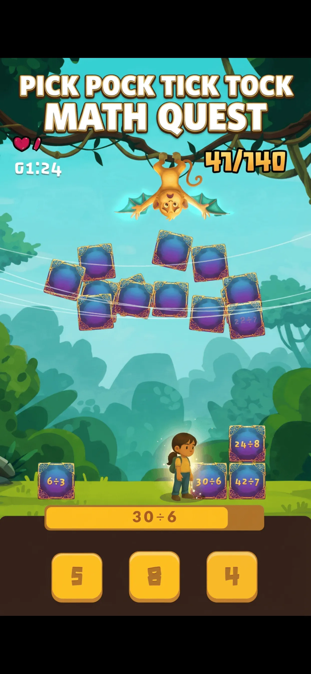 #5. Pick Pock Tick Tock Math Quest (iOS) Von: Michael Clarke