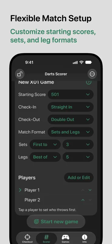 Darts Checkout Scorer Pro screenshot 8 of 10