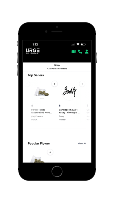 Urge Dispensary Screenshot