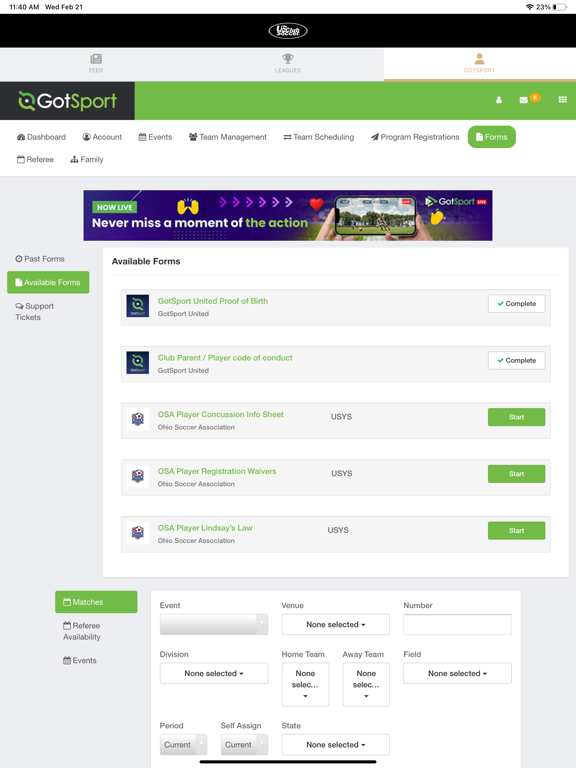 US Club Soccer - Official App iPad screenshot 3 - Sports app