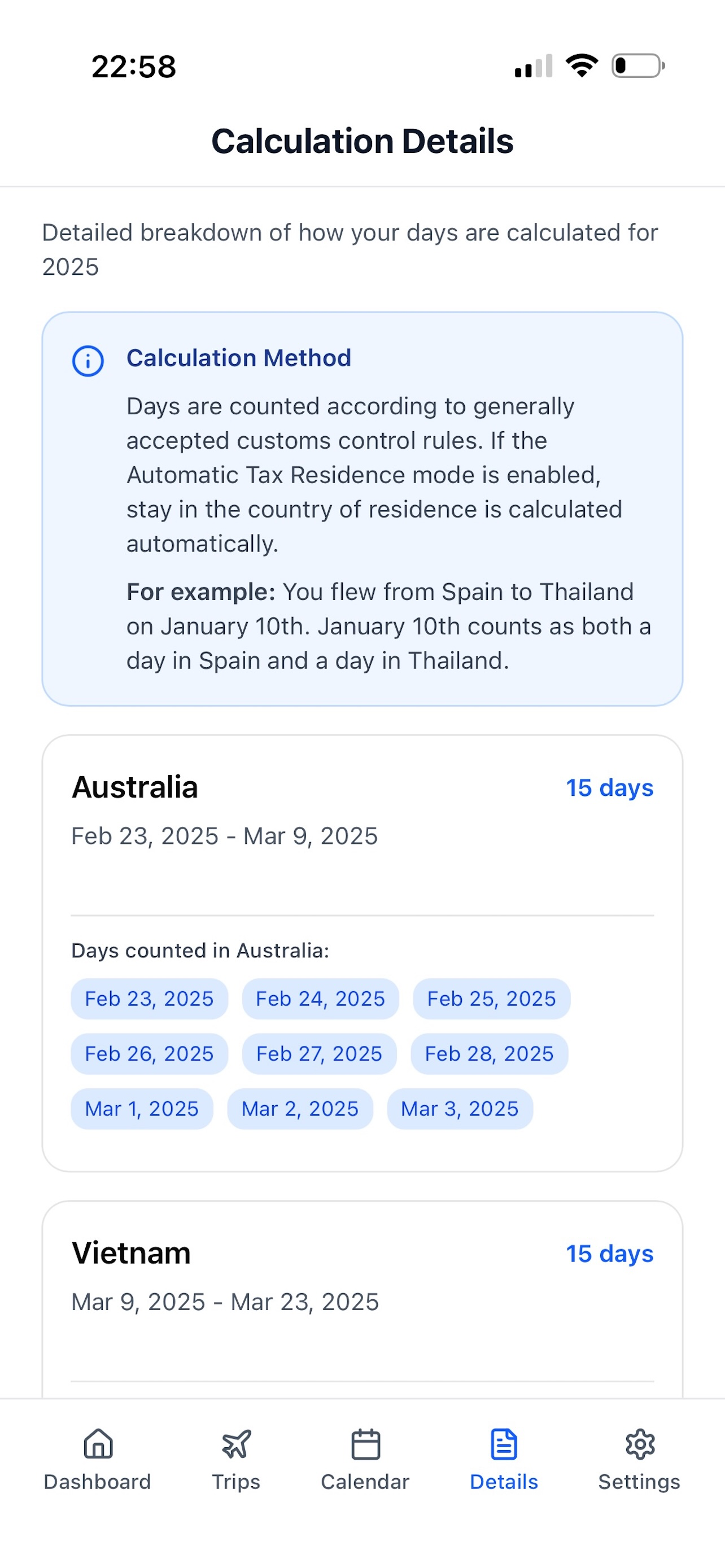International Travel Tracker