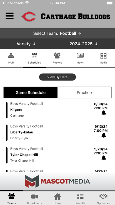 Carthage Bulldog Athletics Screenshot