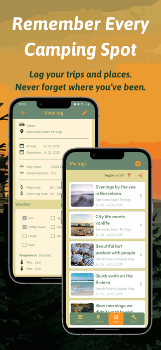 Camping Logbook Screenshot 1 of 7