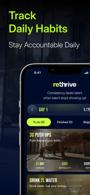 75 Days Challenge - Rethrive screenshot 4