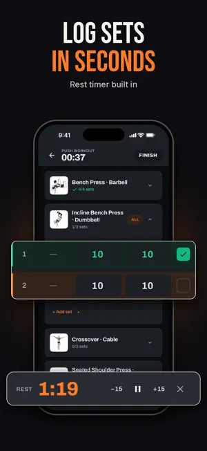Repps: Workout Tracker Gym Log screenshot 2