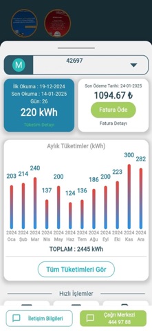 KEPSAŞ Abone Portalı app screenshot