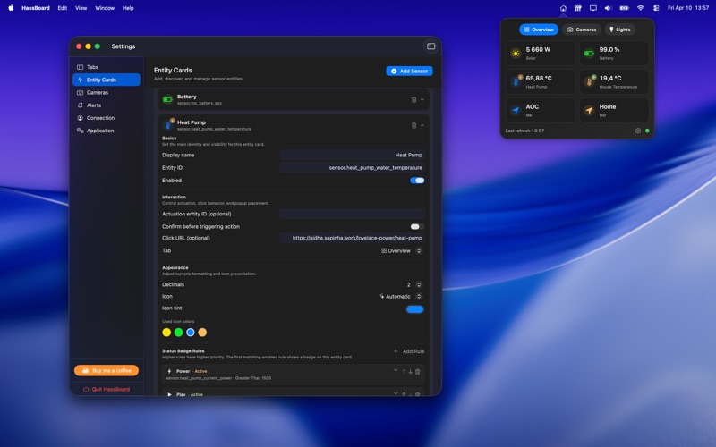 HassBoard screenshot