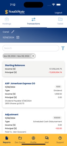 SouthState Wealth Client App screenshot