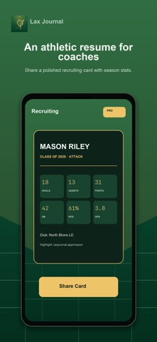 Lacrosse Stats & Scorekeeper iPhone screenshot