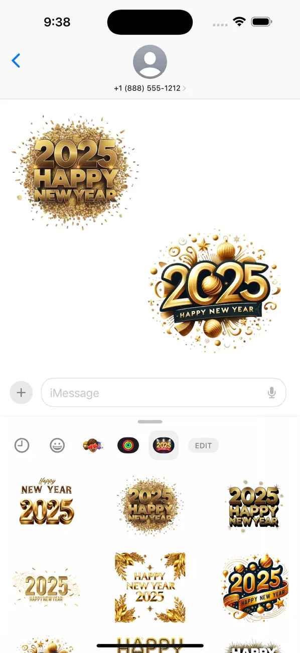 Screenshot #2 pour New Year 2025 - Fun Stickers